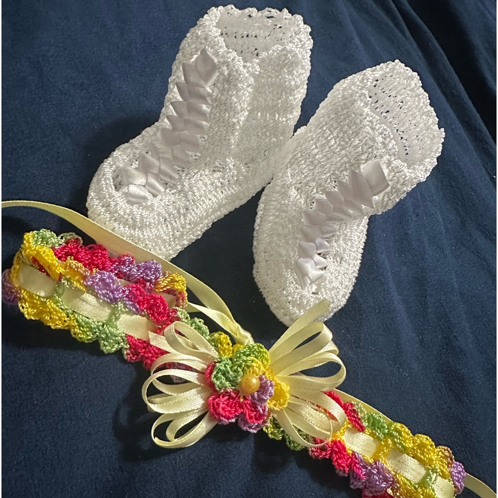 Handmade shoes and headband